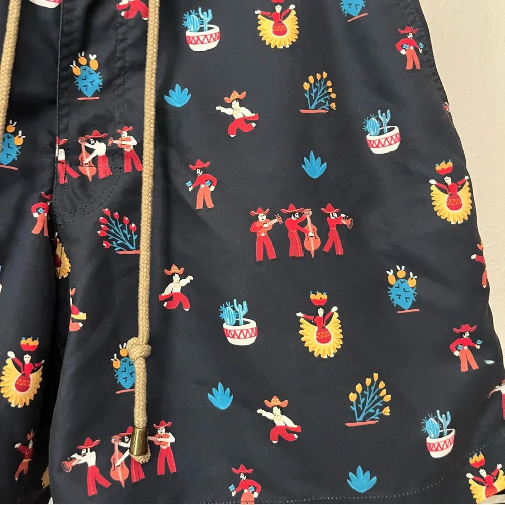 THORSUN black cactus‎ southwest print swim trunks